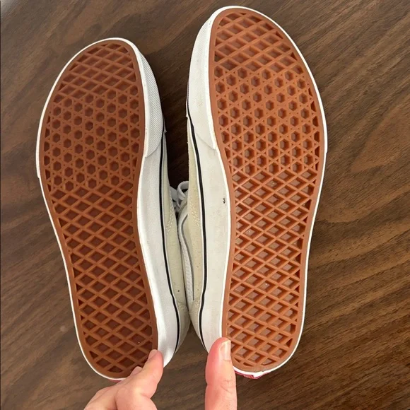 Vans Classic Beige and White Sneakers - Picture 6 of 7